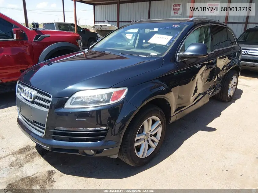 2008 Audi Q7 3.6 Premium VIN: WA1BY74L68D013719 Lot: 45443641