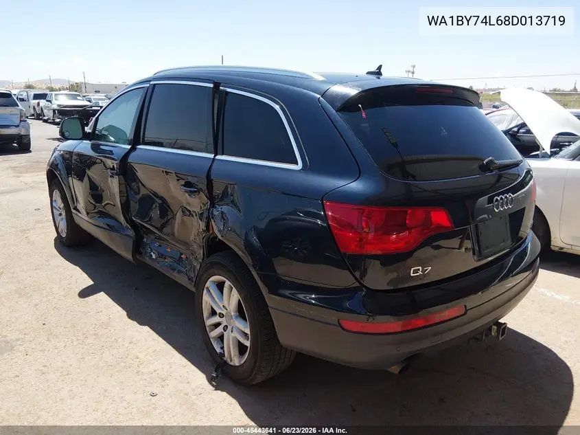 2008 Audi Q7 3.6 Premium VIN: WA1BY74L68D013719 Lot: 45443641