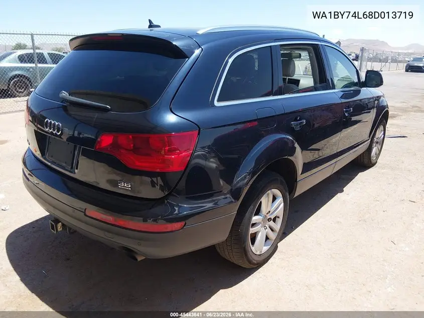 2008 Audi Q7 3.6 Premium VIN: WA1BY74L68D013719 Lot: 45443641