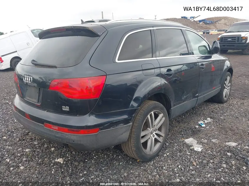 2008 Audi Q7 3.6 Premium VIN: WA1BY74L68D003417 Lot: 45551365