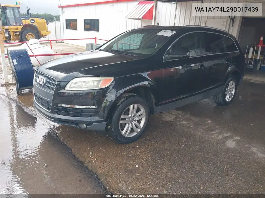 2009 Audi Q7 3.6 5 Passenger/3.6 Premium VIN: WA1AY74L29D017439 Lot: 45084130
