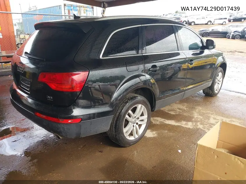 2009 Audi Q7 3.6 5 Passenger/3.6 Premium VIN: WA1AY74L29D017439 Lot: 45084130