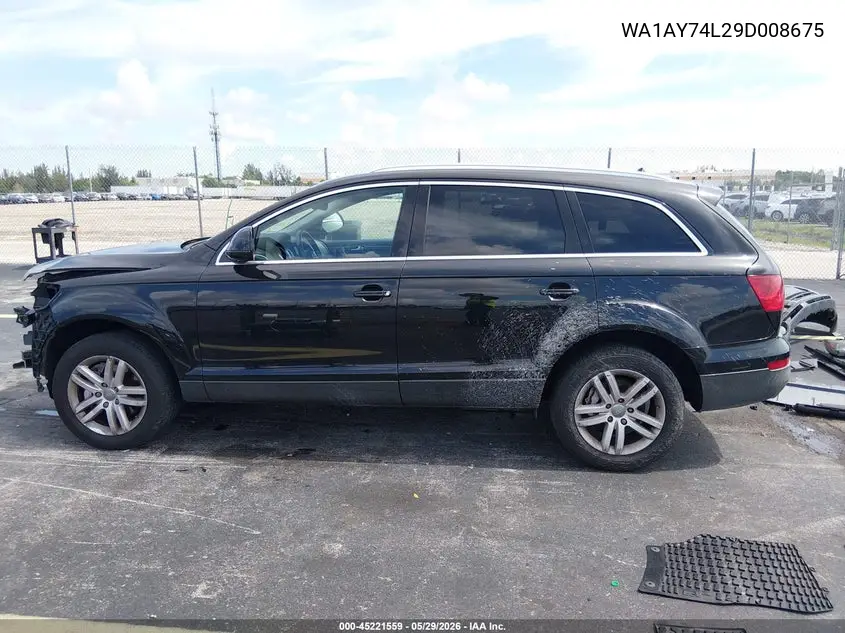 2009 Audi Q7 3.6 5 Passenger/3.6 Premium VIN: WA1AY74L29D008675 Lot: 45221559