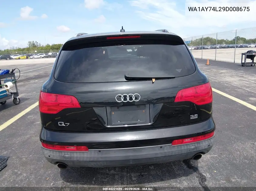 2009 Audi Q7 3.6 5 Passenger/3.6 Premium VIN: WA1AY74L29D008675 Lot: 45221559