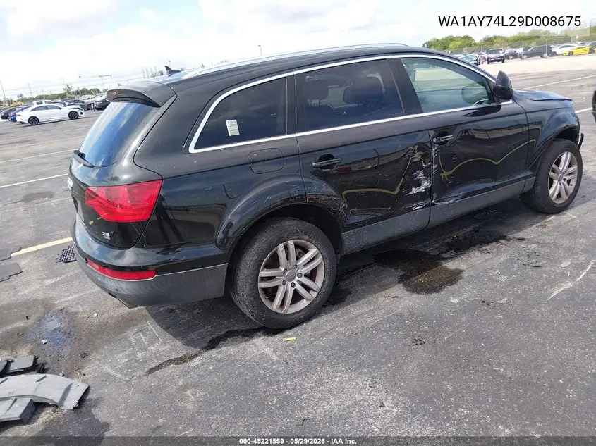 2009 Audi Q7 3.6 5 Passenger/3.6 Premium VIN: WA1AY74L29D008675 Lot: 45221559