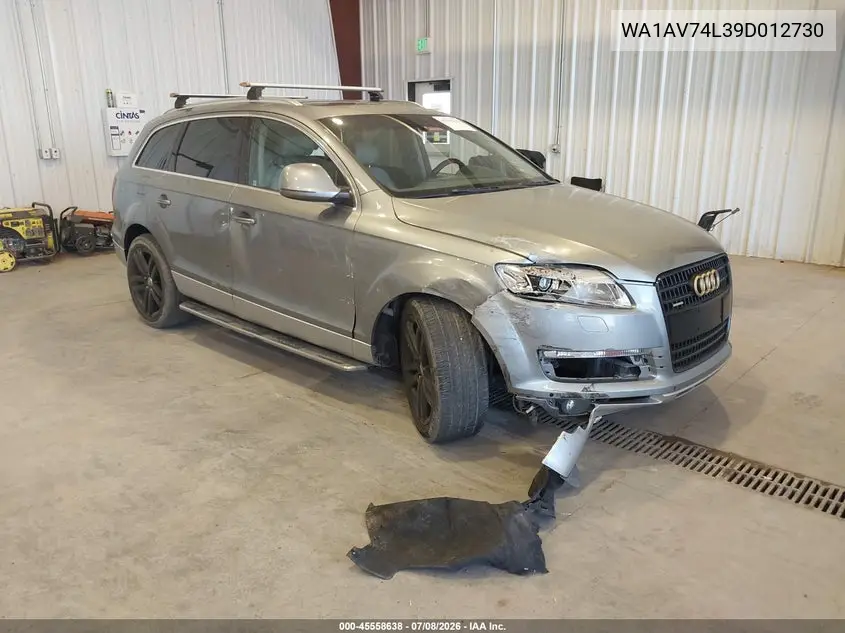 2009 Audi Q7 4.2 Prestige VIN: WA1AV74L39D012730 Lot: 45558638