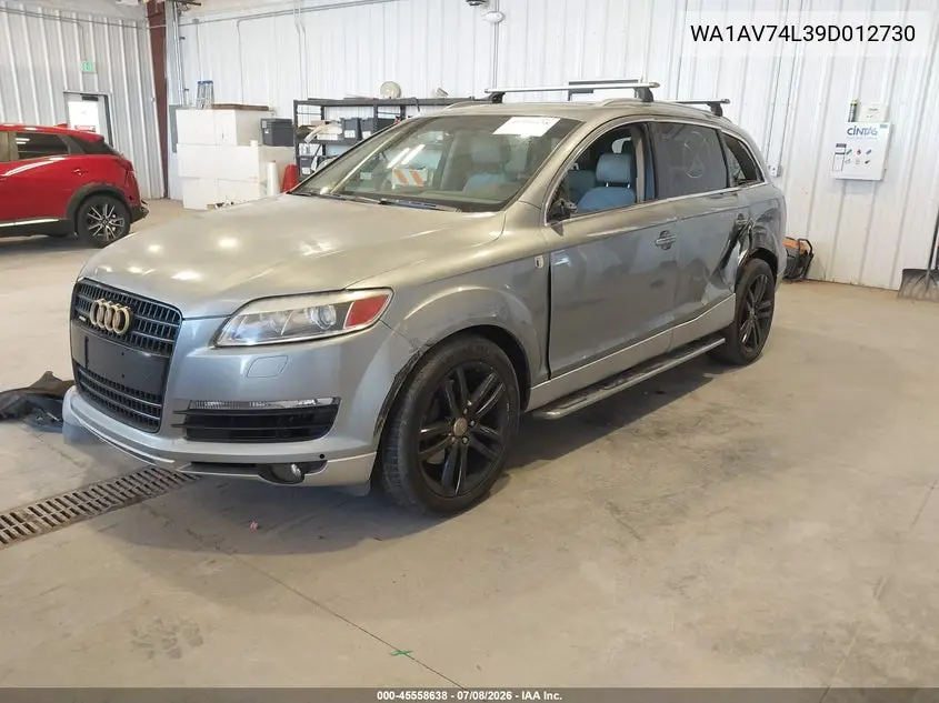 2009 Audi Q7 4.2 Prestige VIN: WA1AV74L39D012730 Lot: 45558638