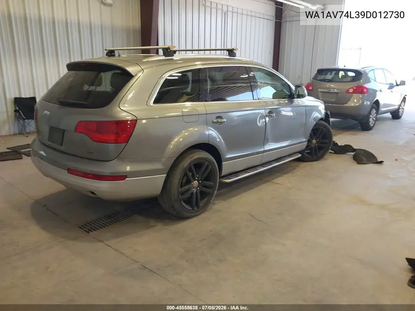 2009 Audi Q7 4.2 Prestige VIN: WA1AV74L39D012730 Lot: 45558638