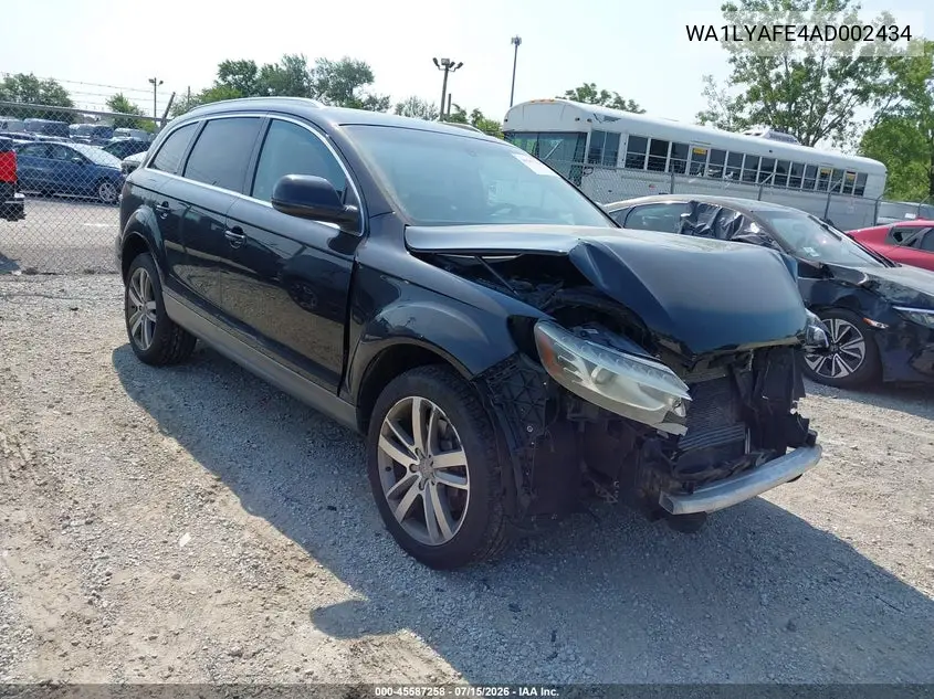 2010 Audi Q7 3.6 Premium VIN: WA1LYAFE4AD002434 Lot: 45587258