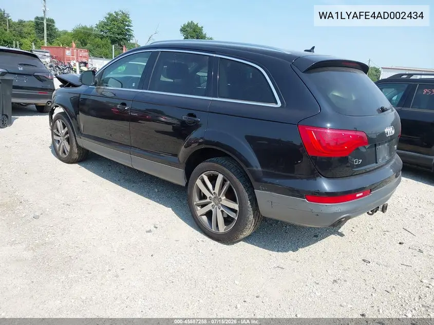 2010 Audi Q7 3.6 Premium VIN: WA1LYAFE4AD002434 Lot: 45587258