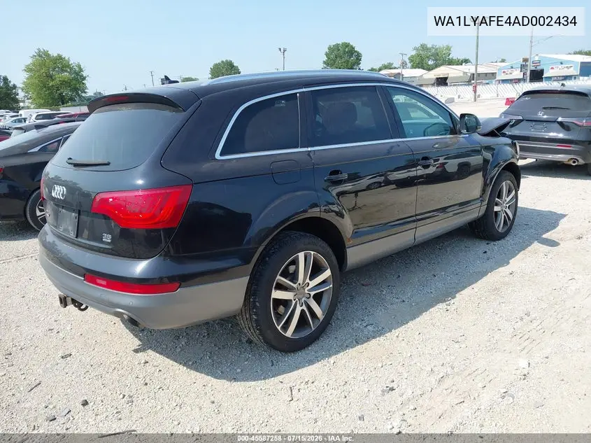 2010 Audi Q7 3.6 Premium VIN: WA1LYAFE4AD002434 Lot: 45587258