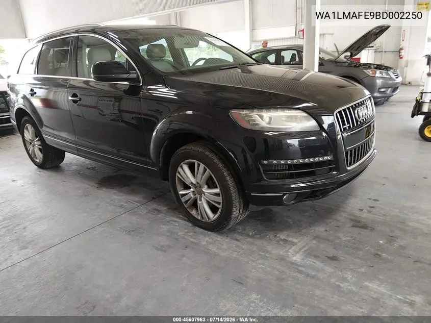 2011 Audi Q7 3.0 Tdi Premium VIN: WA1LMAFE9BD002250 Lot: 45607963