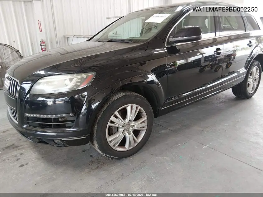 2011 Audi Q7 3.0 Tdi Premium VIN: WA1LMAFE9BD002250 Lot: 45607963