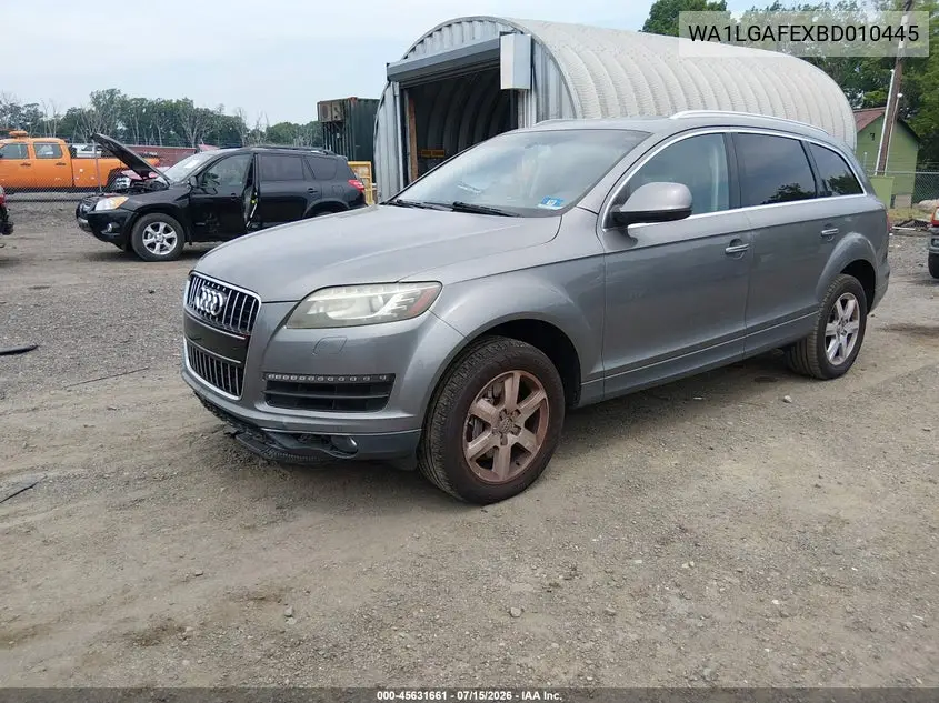 2011 Audi Q7 3.0T Premium VIN: WA1LGAFEXBD010445 Lot: 45631661