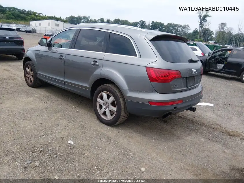 2011 Audi Q7 3.0T Premium VIN: WA1LGAFEXBD010445 Lot: 45631661