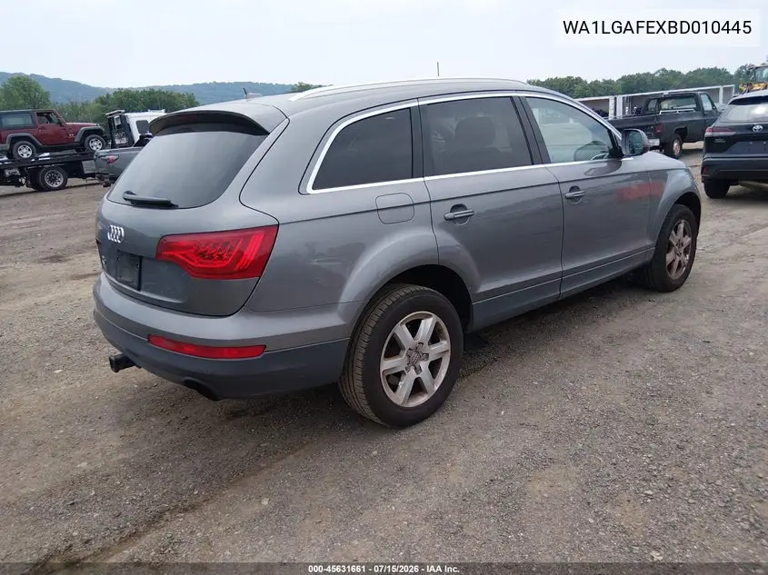 2011 Audi Q7 3.0T Premium VIN: WA1LGAFEXBD010445 Lot: 45631661
