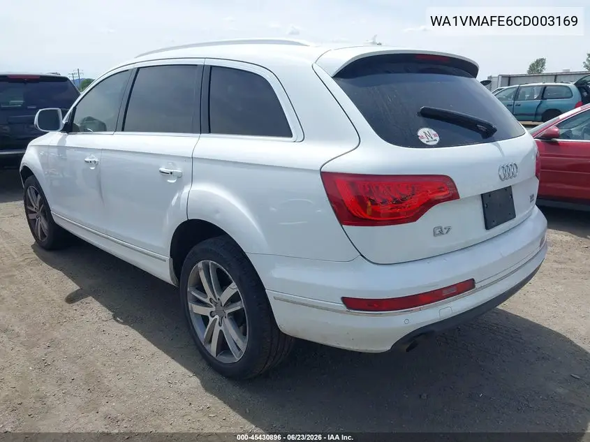 2012 Audi Q7 3.0 Tdi Premium VIN: WA1VMAFE6CD003169 Lot: 45430896