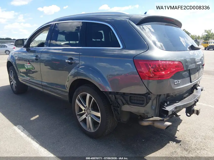 2012 Audi Q7 3.0 Tdi Premium VIN: WA1VMAFE2CD008336 Lot: 45576171