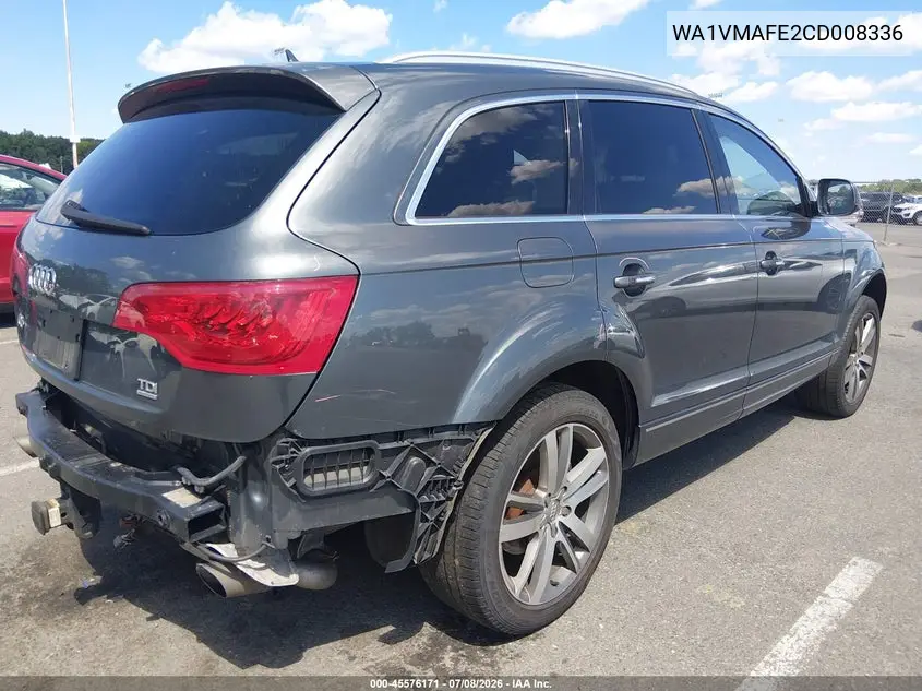 2012 Audi Q7 3.0 Tdi Premium VIN: WA1VMAFE2CD008336 Lot: 45576171