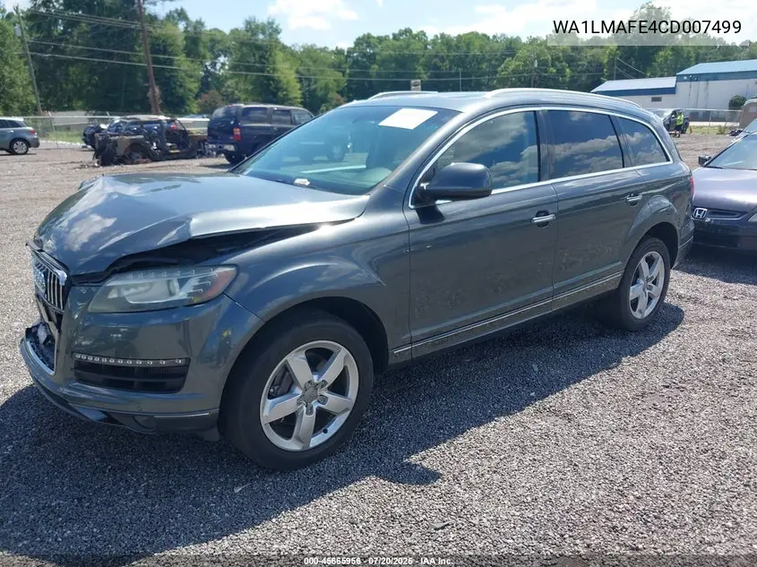 2012 Audi Q7 3.0 Tdi Premium VIN: WA1LMAFE4CD007499 Lot: 45665956