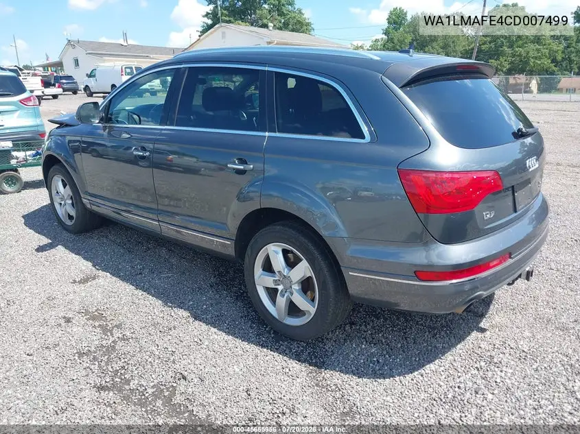 2012 Audi Q7 3.0 Tdi Premium VIN: WA1LMAFE4CD007499 Lot: 45665956