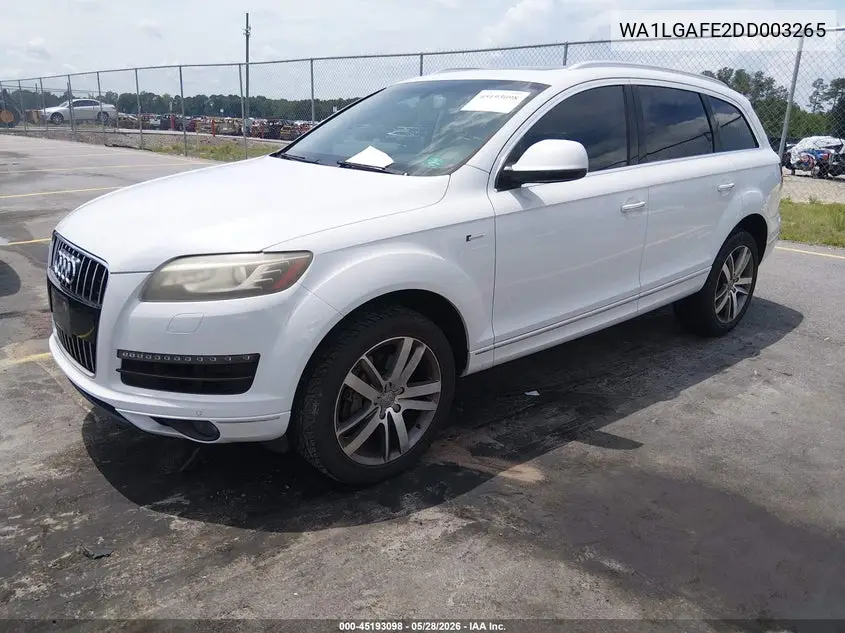 2013 Audi Q7 3.0T Premium VIN: WA1LGAFE2DD003265 Lot: 45193098
