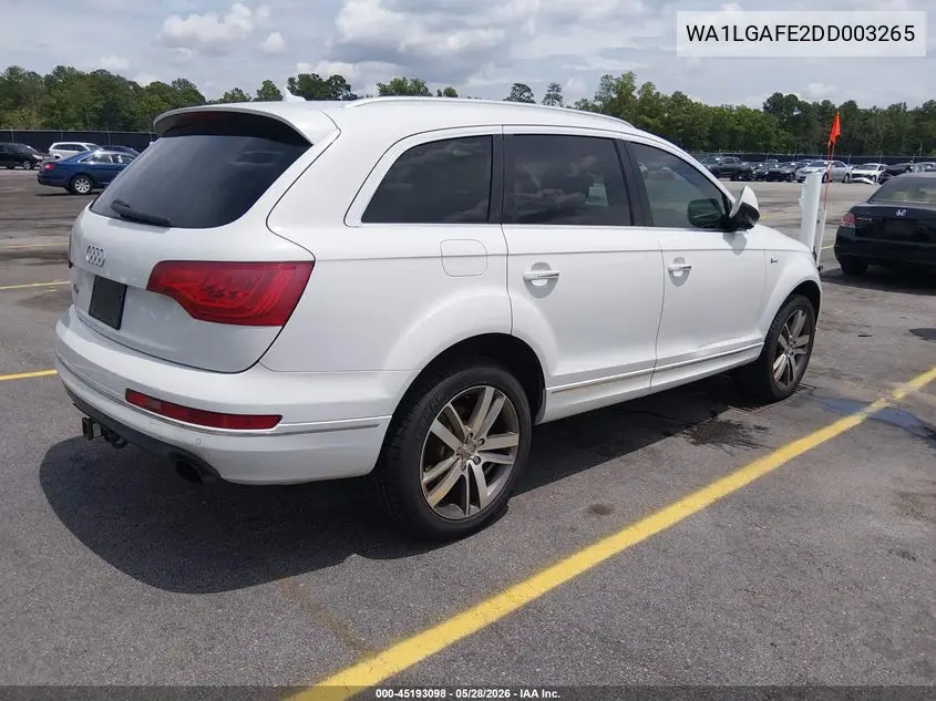 2013 Audi Q7 3.0T Premium VIN: WA1LGAFE2DD003265 Lot: 45193098
