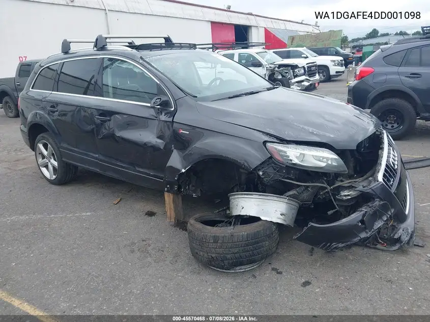 2013 Audi Q7 3.0T S Line Prestige VIN: WA1DGAFE4DD001098 Lot: 45570468