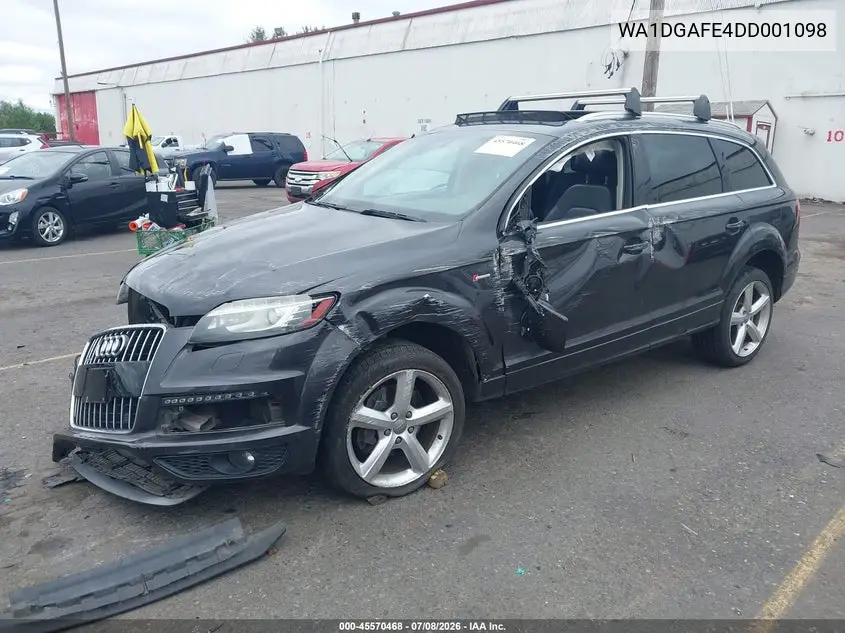 2013 Audi Q7 3.0T S Line Prestige VIN: WA1DGAFE4DD001098 Lot: 45570468