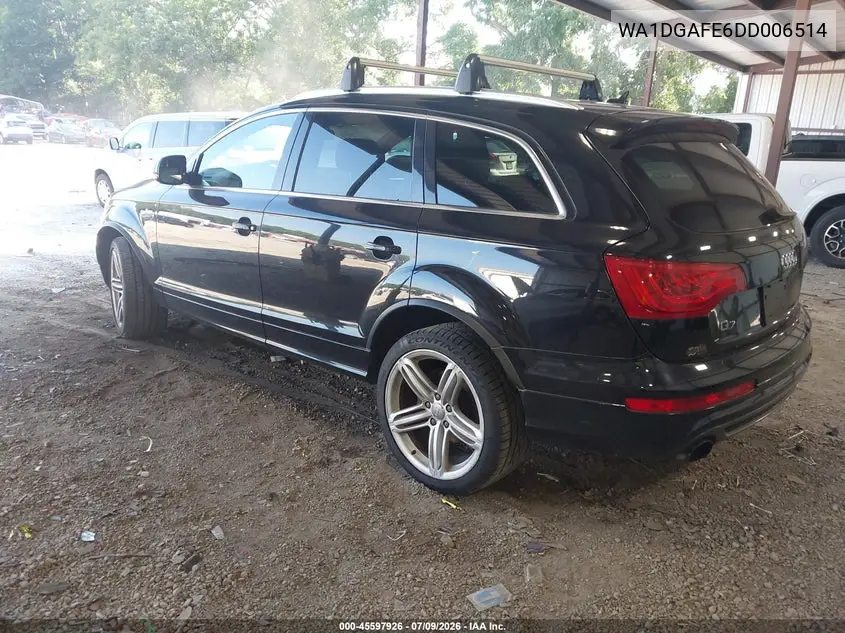 2013 Audi Q7 3.0T S Line Prestige VIN: WA1DGAFE6DD006514 Lot: 45597926