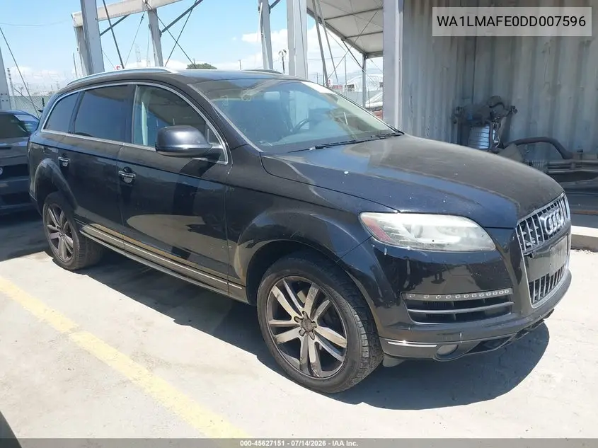 2013 Audi Q7 3.0 Tdi Premium VIN: WA1LMAFE0DD007596 Lot: 45627151