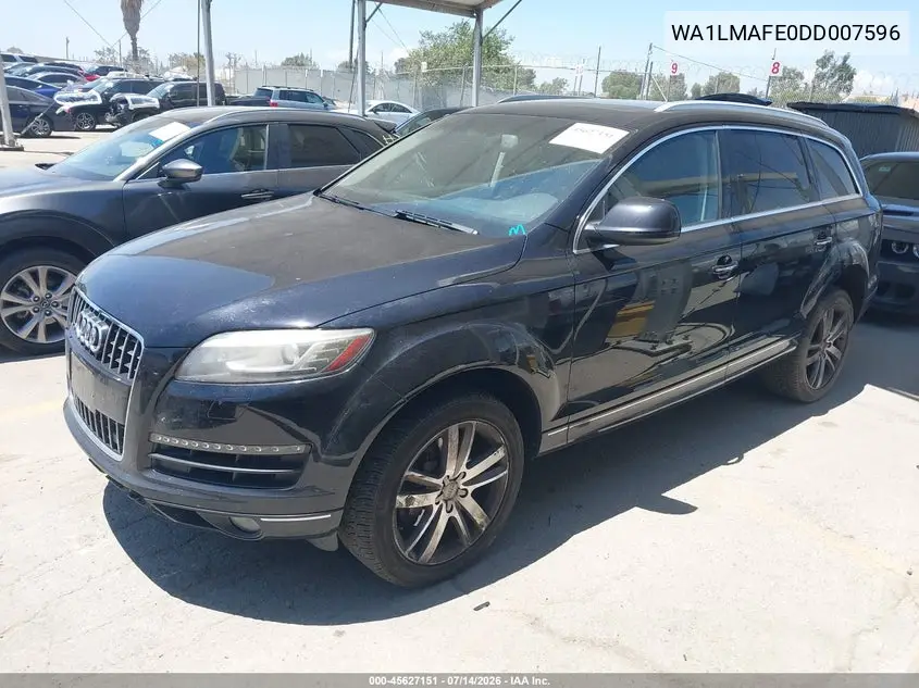 2013 Audi Q7 3.0 Tdi Premium VIN: WA1LMAFE0DD007596 Lot: 45627151