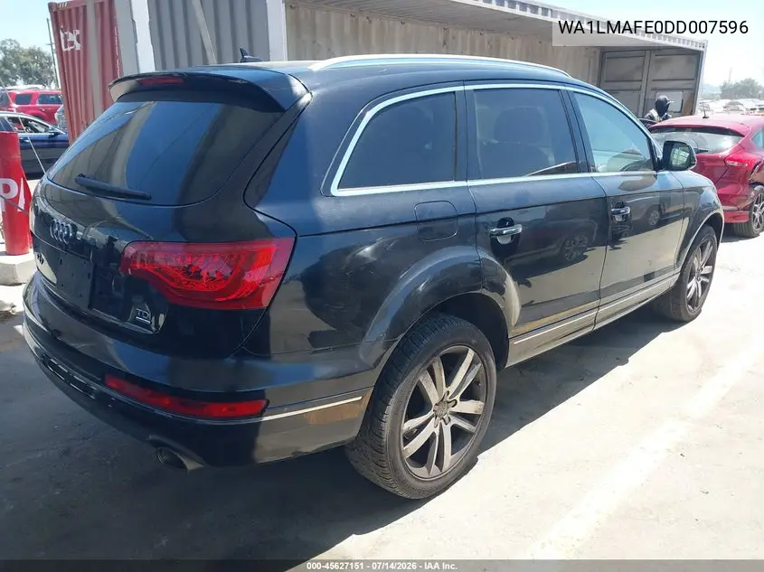 2013 Audi Q7 3.0 Tdi Premium VIN: WA1LMAFE0DD007596 Lot: 45627151