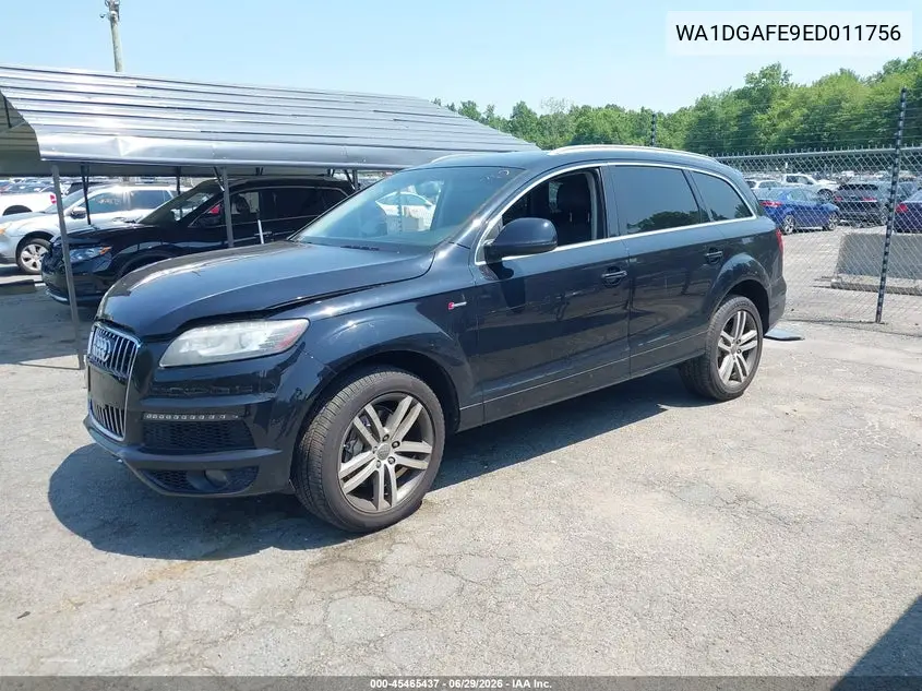 2014 Audi Q7 3.0T S Line Prestige VIN: WA1DGAFE9ED011756 Lot: 45465437