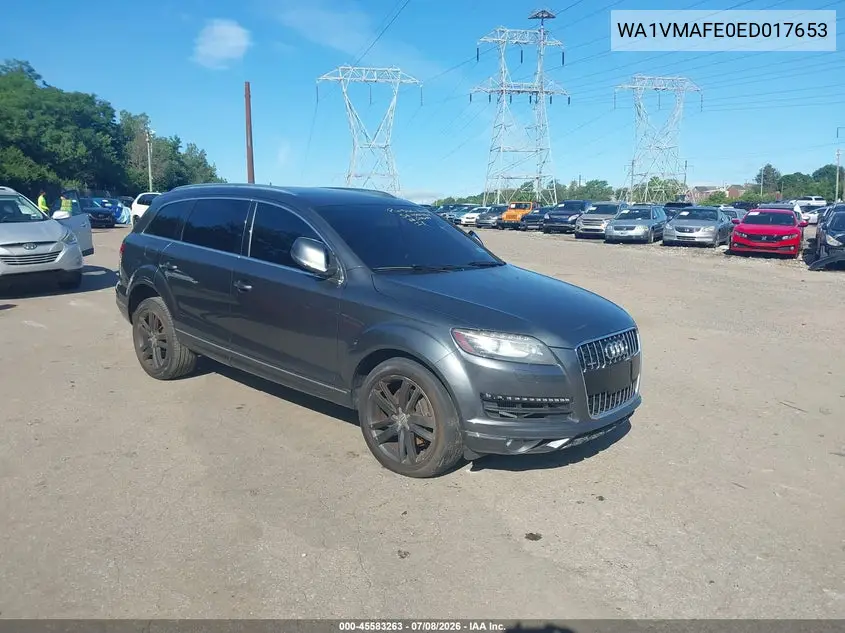 2014 Audi Q7 3.0 Tdi Premium VIN: WA1VMAFE0ED017653 Lot: 45583263