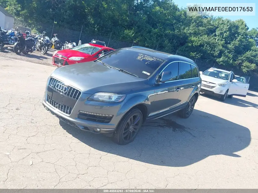 2014 Audi Q7 3.0 Tdi Premium VIN: WA1VMAFE0ED017653 Lot: 45583263