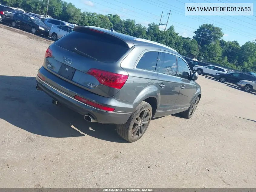 2014 Audi Q7 3.0 Tdi Premium VIN: WA1VMAFE0ED017653 Lot: 45583263
