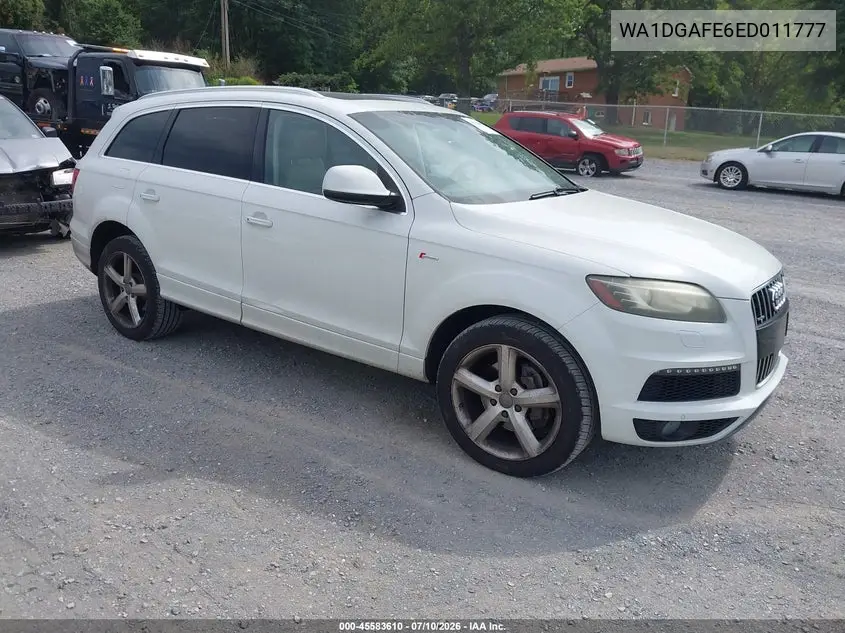 2014 Audi Q7 3.0T S Line Prestige VIN: WA1DGAFE6ED011777 Lot: 45583610