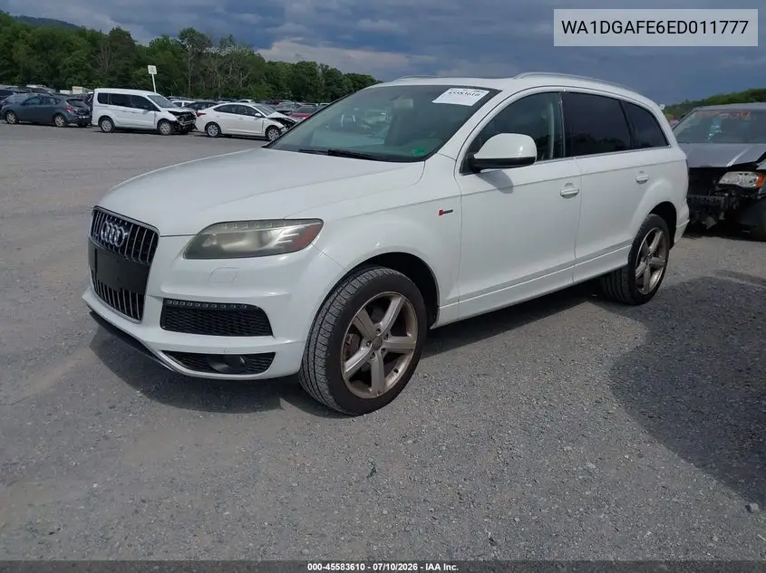 2014 Audi Q7 3.0T S Line Prestige VIN: WA1DGAFE6ED011777 Lot: 45583610