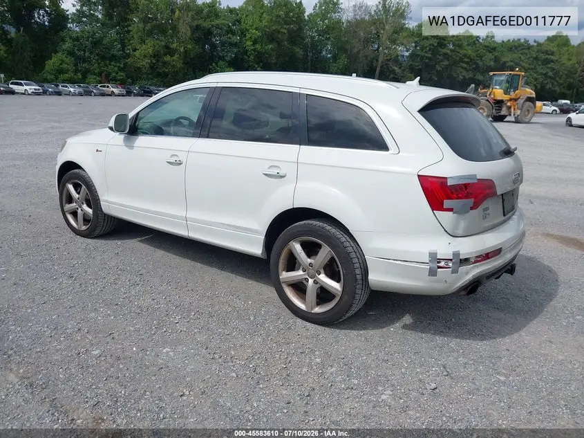 2014 Audi Q7 3.0T S Line Prestige VIN: WA1DGAFE6ED011777 Lot: 45583610