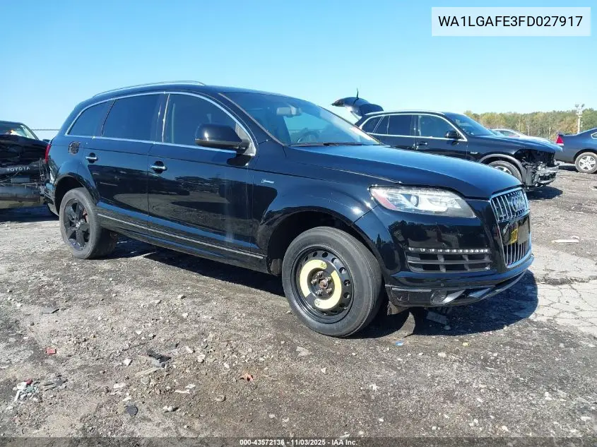WA1LGAFE3FD027917 2015 Audi Q7 3.0T Premium