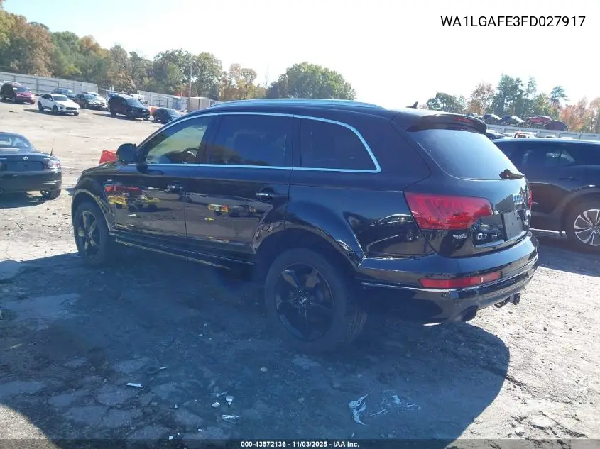 WA1LGAFE3FD027917 2015 Audi Q7 3.0T Premium