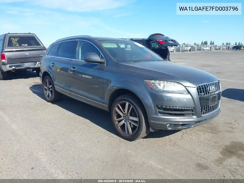 2015 Audi Q7 3.0T Premium VIN: WA1LGAFE7FD003796 Lot: 45354919