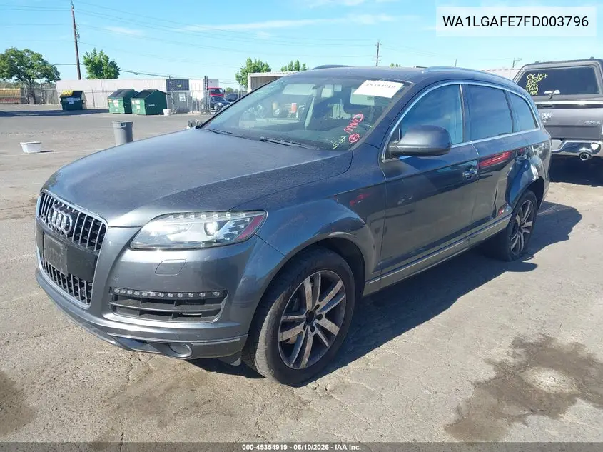 2015 Audi Q7 3.0T Premium VIN: WA1LGAFE7FD003796 Lot: 45354919