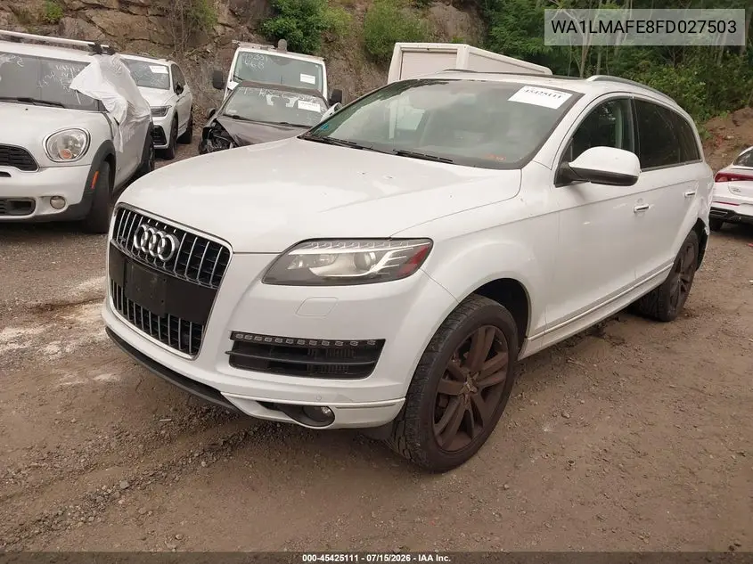 2015 Audi Q7 3.0 Tdi Premium VIN: WA1LMAFE8FD027503 Lot: 45425111