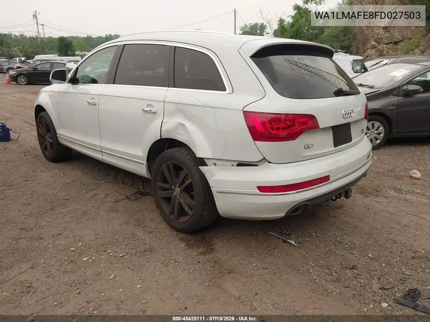 2015 Audi Q7 3.0 Tdi Premium VIN: WA1LMAFE8FD027503 Lot: 45425111