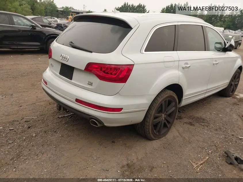 2015 Audi Q7 3.0 Tdi Premium VIN: WA1LMAFE8FD027503 Lot: 45425111