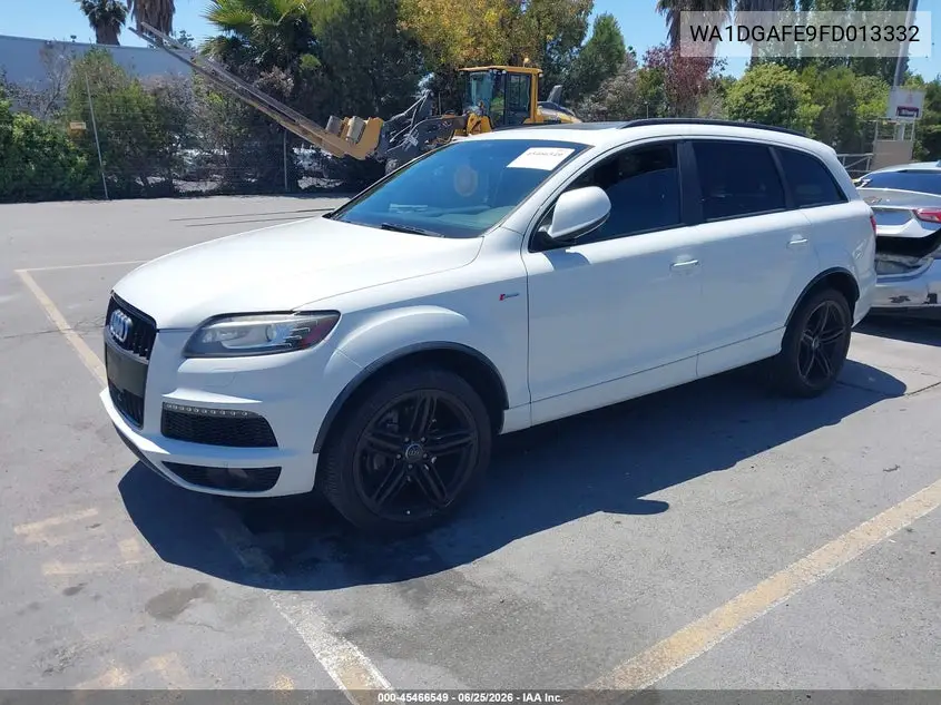 2015 Audi Q7 3.0T S Line Prestige VIN: WA1DGAFE9FD013332 Lot: 45466549
