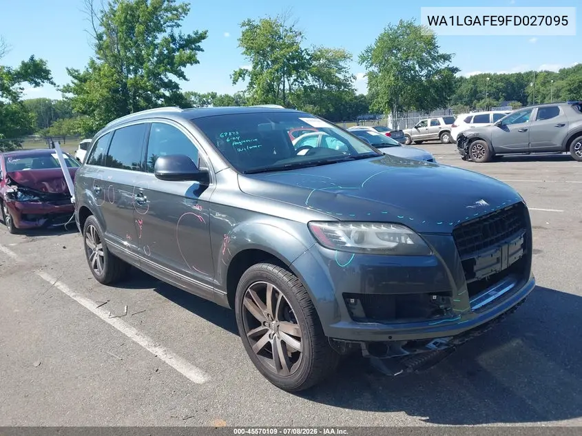 2015 Audi Q7 3.0T Premium VIN: WA1LGAFE9FD027095 Lot: 45570109