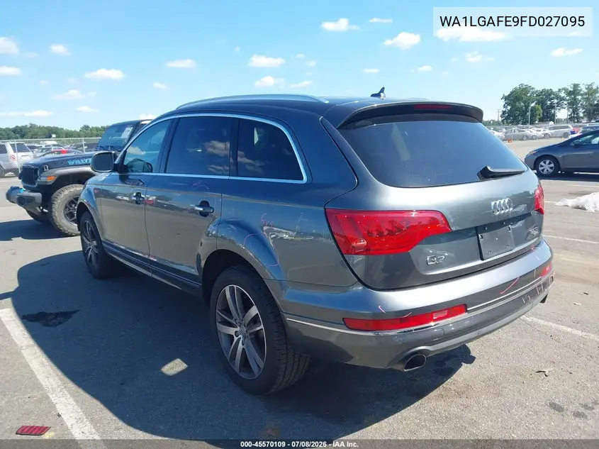 2015 Audi Q7 3.0T Premium VIN: WA1LGAFE9FD027095 Lot: 45570109